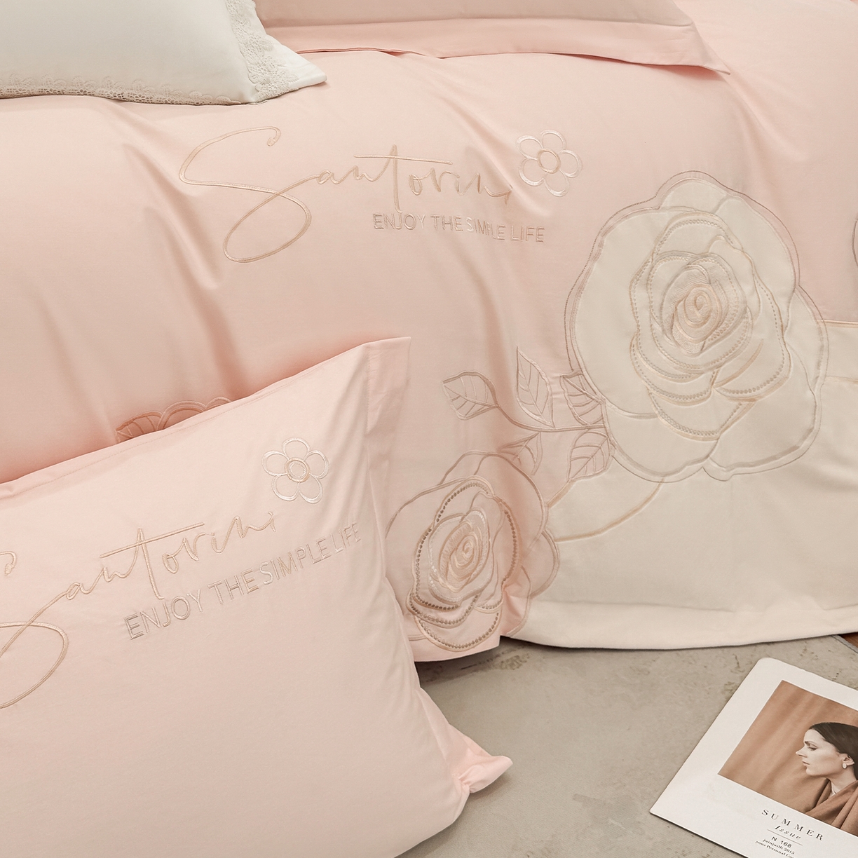 91家纺网 家纺一手货源 找家纺 （总）奥汀洛家纺 2025新款全棉纯棉贴布绣四件套-繁花