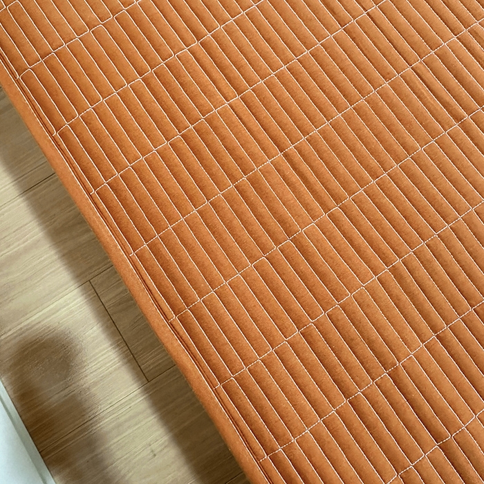 91家纺网 家纺一手货源 找家纺 拾小柒 2025新款纯色全棉色织水洗棉防水隔尿床护垫床盖 焦糖色