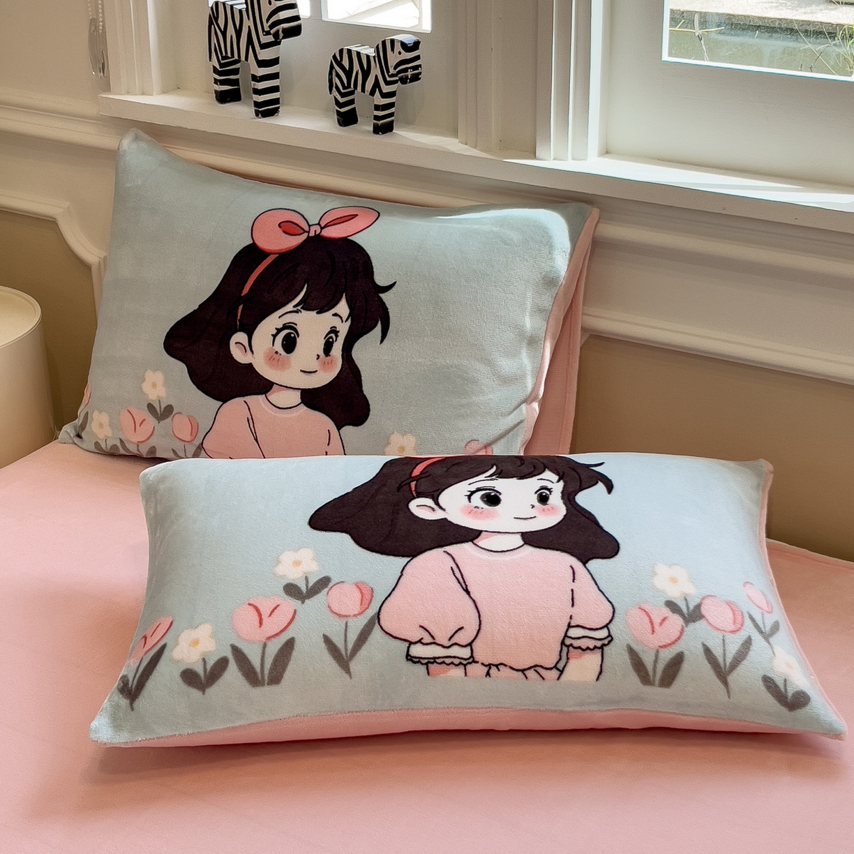 91家纺网 家纺一手货源 找家纺 丝羽坊 2025新款A类大版牛奶绒印花四件套 爱丽丝