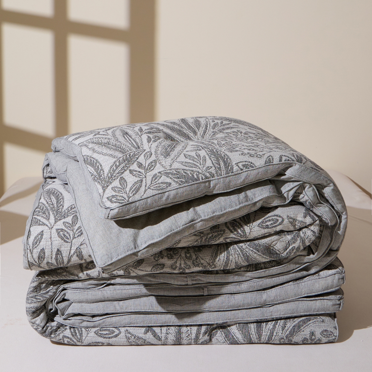 91家纺网 家纺一手货源 找家纺 （总）一加一 2025新款棉麻大提花抗菌被子被芯