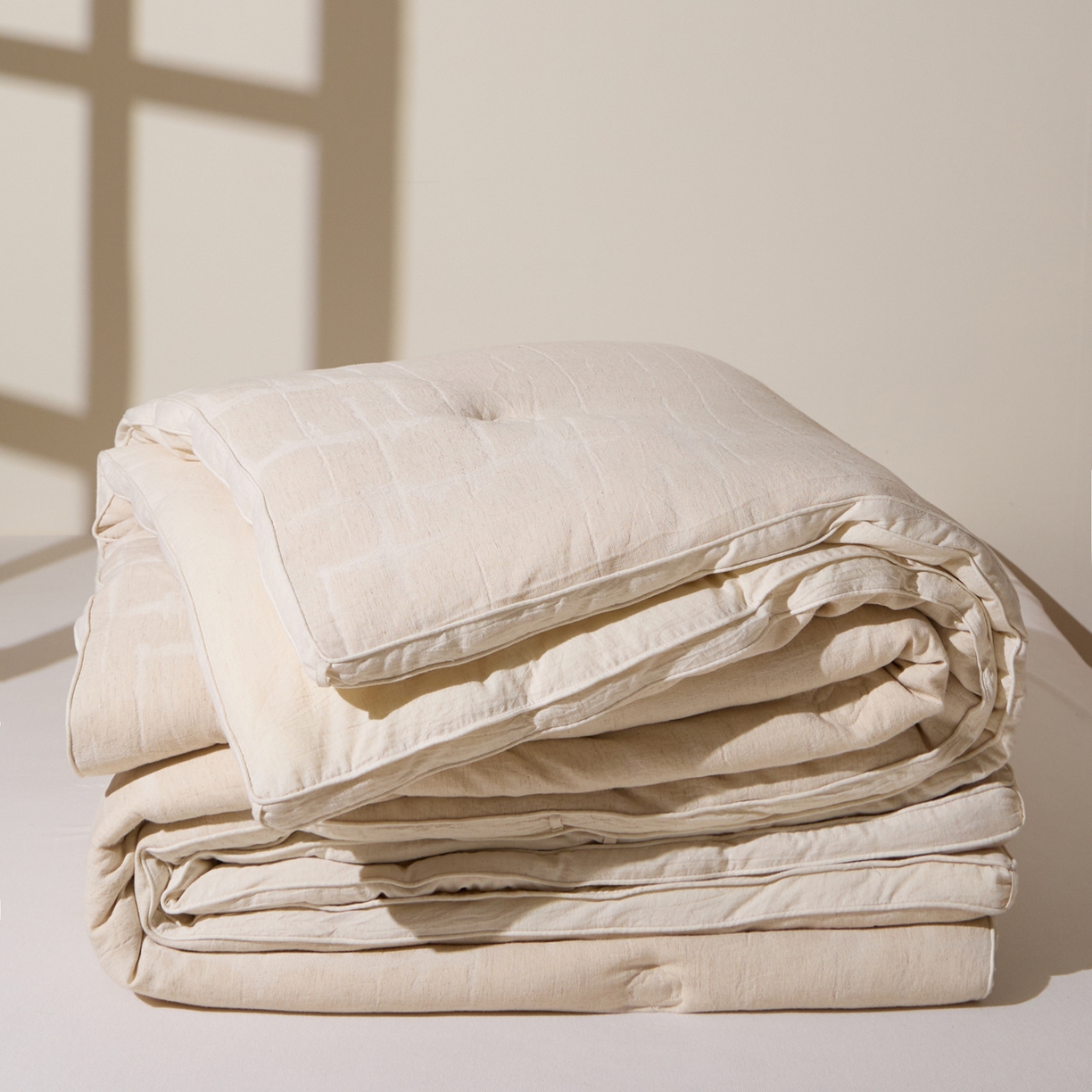 91家纺网 家纺一手货源 找家纺 （总）一加一 2025新款棉麻大提花抗菌被子被芯