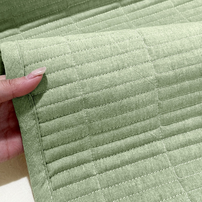 91家纺网 家纺一手货源 找家纺 拾小柒 2025新款纯色全棉色织水洗棉防水防头油枕套 浅绿色