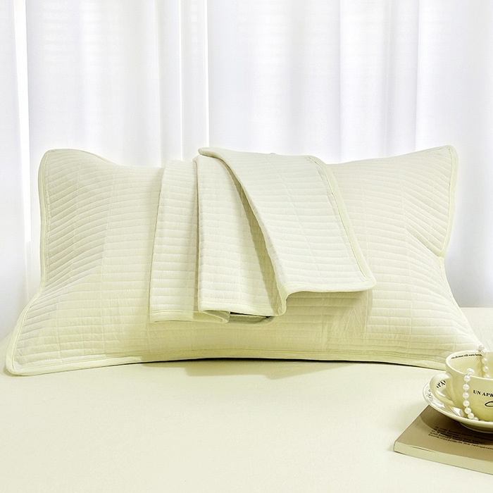 91家纺网 家纺一手货源 找家纺 （总）拾小柒 2025新款纯色全棉色织水洗棉防水防头油枕套