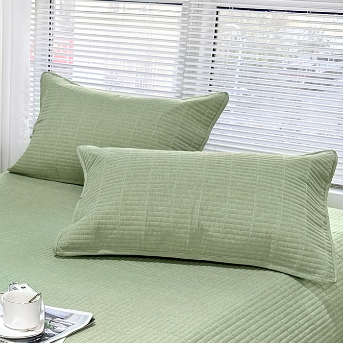 91家纺网 家纺一手货源 找家纺 （总）拾小柒 2025新款纯色全棉色织水洗棉防水防头油枕套