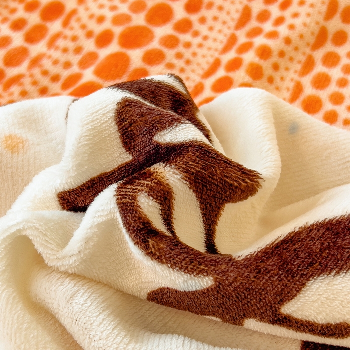 91家纺网 家纺一手货源 找家纺 丝羽坊 2025新款A类大版牛奶绒印花四件套 南瓜派