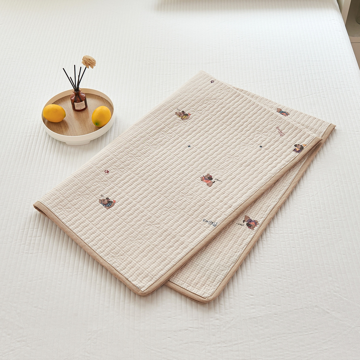 91家纺网 家纺一手货源 找家纺 （总）拾小柒 2025年新款全棉双层纱防水隔脏姨妈垫护理垫隔尿垫