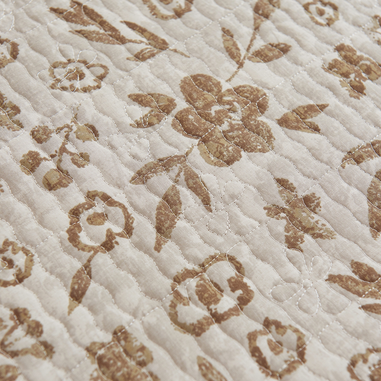 91家纺网 家纺一手货源 找家纺 拾小柒 2025年新款全棉双层纱防水隔脏姨妈垫护理垫隔尿垫 忘忧草咖（防水款）