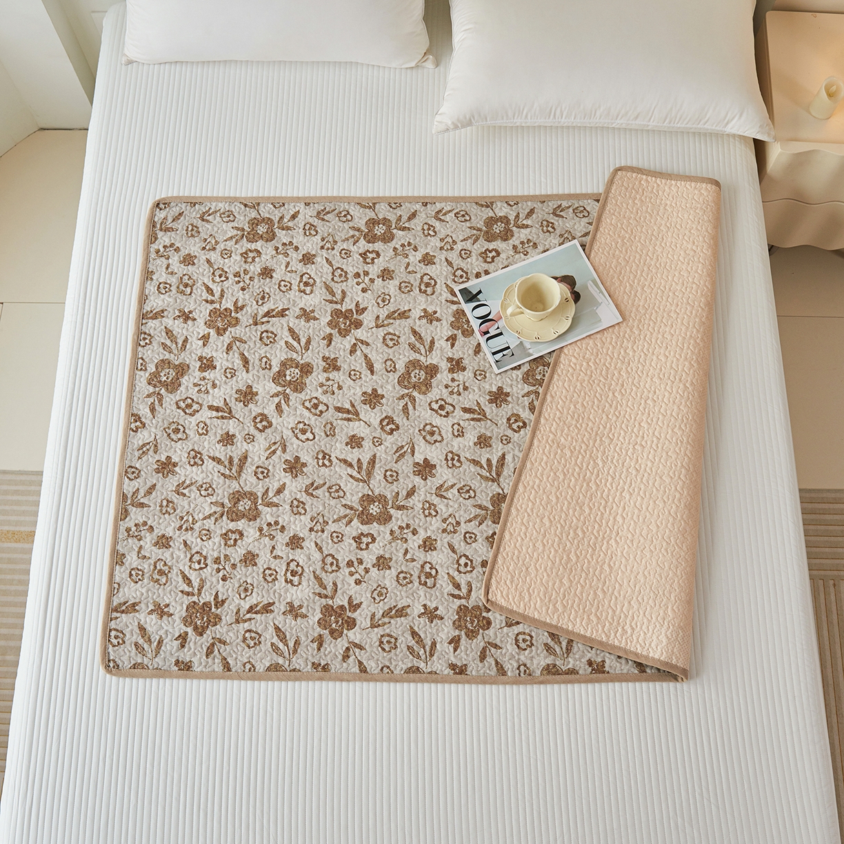 91家纺网 家纺一手货源 找家纺 （总）拾小柒 2025年新款全棉双层纱防水隔脏姨妈垫护理垫隔尿垫