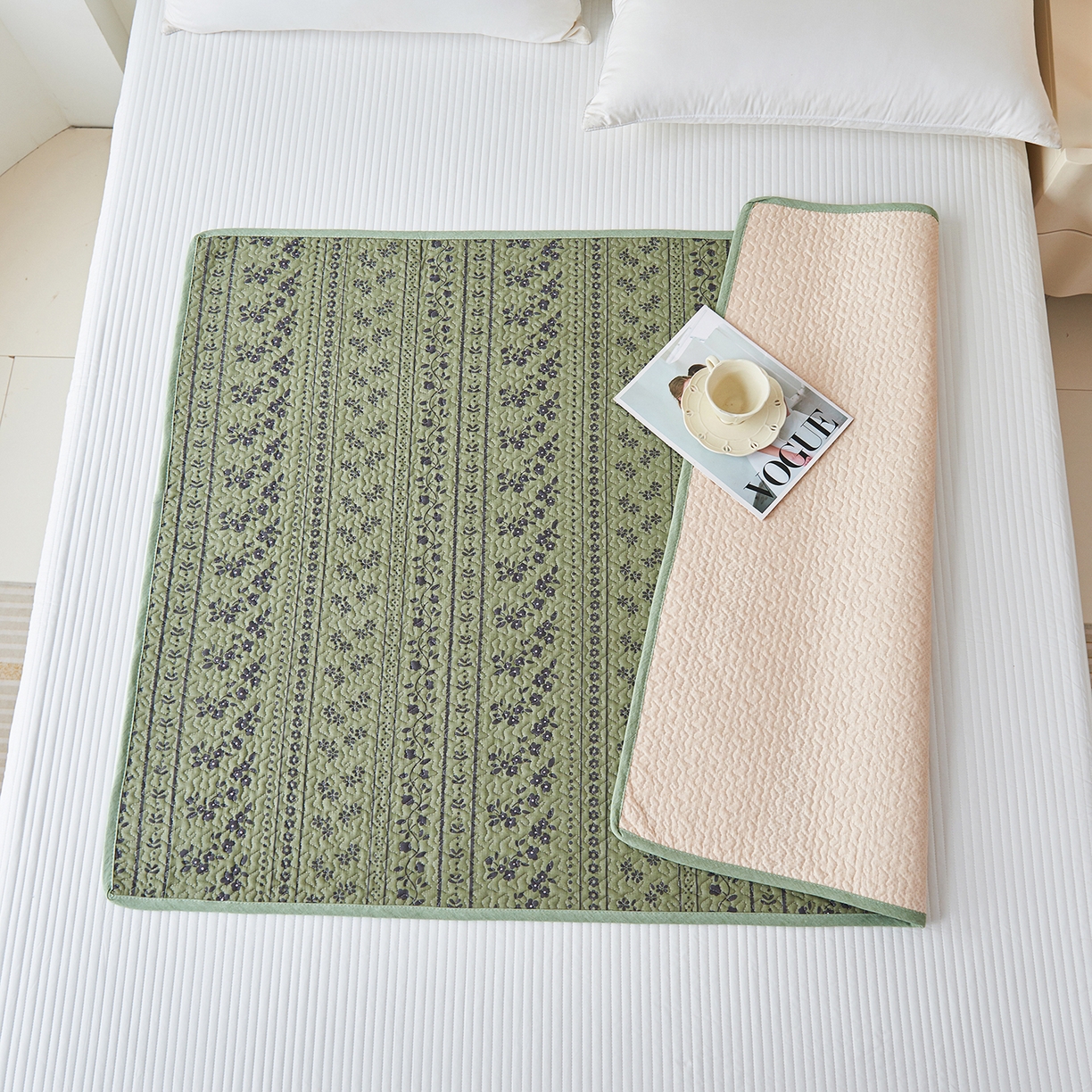 91家纺网 家纺一手货源 找家纺 （总）拾小柒 2025年新款全棉双层纱防水隔脏姨妈垫护理垫隔尿垫