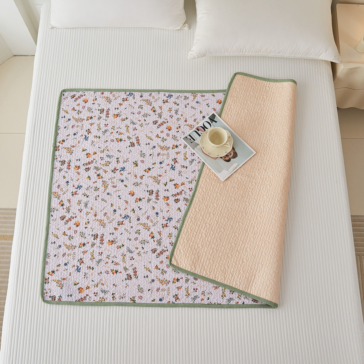 91家纺网 家纺一手货源 找家纺 （总）拾小柒 2025年新款全棉双层纱防水隔脏姨妈垫护理垫隔尿垫