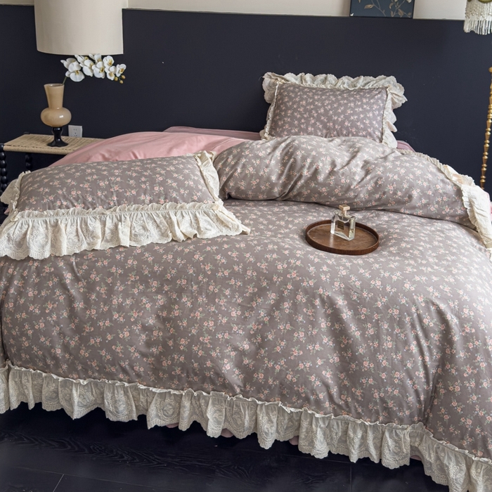 91家纺网 家纺一手货源 找家纺 （总）狂想家 2025新款全棉纯棉法式复古风四件套