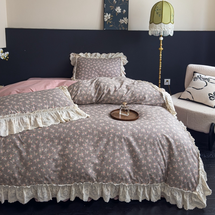 91家纺网 家纺一手货源 找家纺 （总）狂想家 2025新款全棉纯棉法式复古风四件套