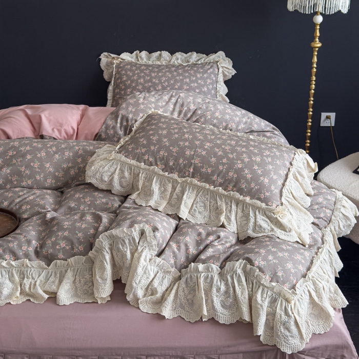 91家纺网 家纺一手货源 找家纺 （总）狂想家 2025新款全棉纯棉法式复古风四件套