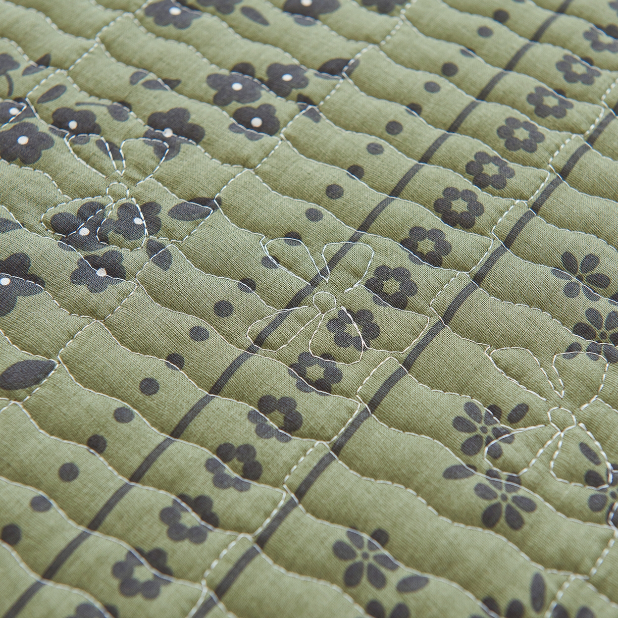 91家纺网 家纺一手货源 找家纺 拾小柒 2025年新款全棉双层纱防水隔脏姨妈垫护理垫隔尿垫 爱丽丝花园（防水款）