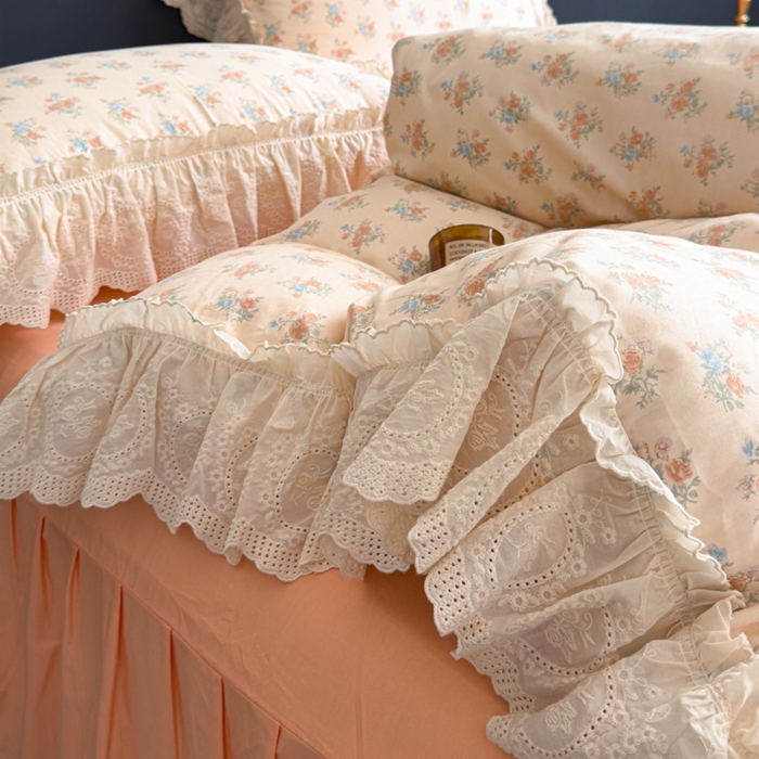 91家纺网 家纺一手货源 找家纺 （总）狂想家 2025新款全棉纯棉法式复古风四件套