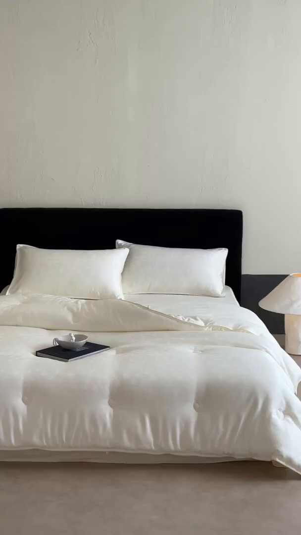 91家纺网 家纺一手货源 找家纺 （总）一加一 2025新款锦瑟御丝提花蚕丝大豆中科抗菌被子被芯