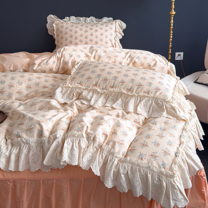 91家纺网 家纺一手货源 找家纺 狂想家 2025新款全棉纯棉法式复古风四件套 假日庄园