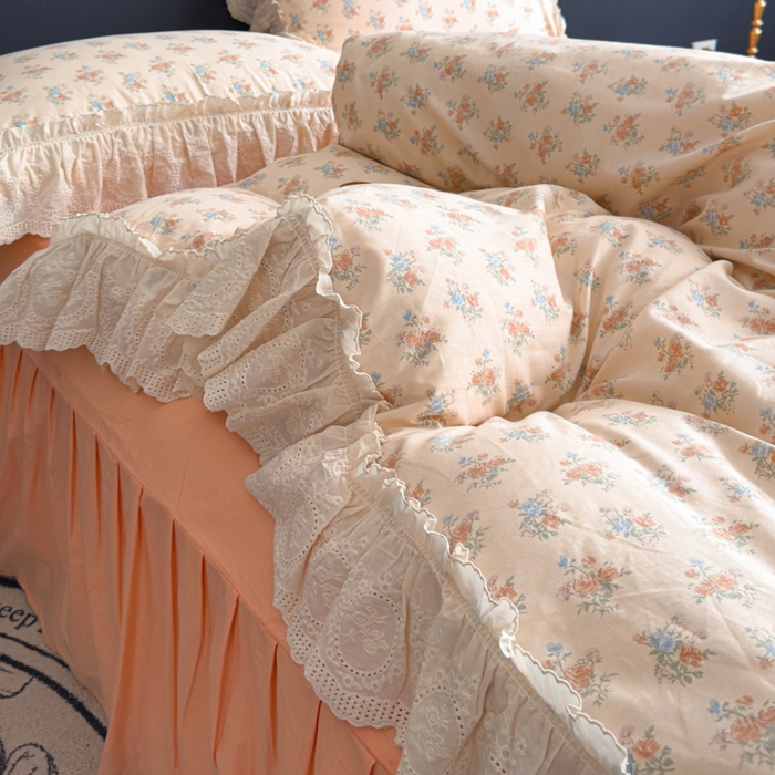 91家纺网 家纺一手货源 找家纺 狂想家 2025新款全棉纯棉法式复古风四件套 假日庄园