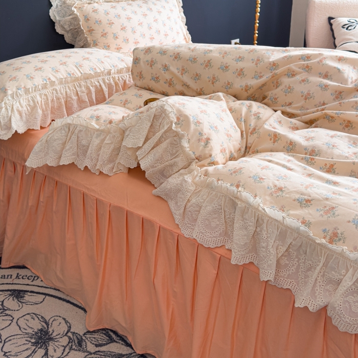 91家纺网 家纺一手货源 找家纺 狂想家 2025新款全棉纯棉法式复古风四件套 假日庄园