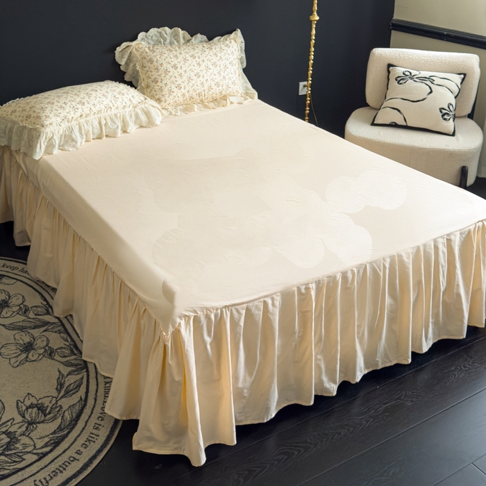 91家纺网 家纺一手货源 找家纺 狂想家 2025新款全棉纯棉法式复古风四件套 奶油星辰