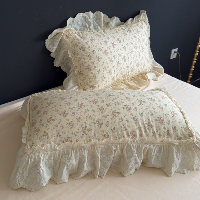 91家纺网 家纺一手货源 找家纺 狂想家 2025新款全棉纯棉法式复古风四件套 奶油星辰