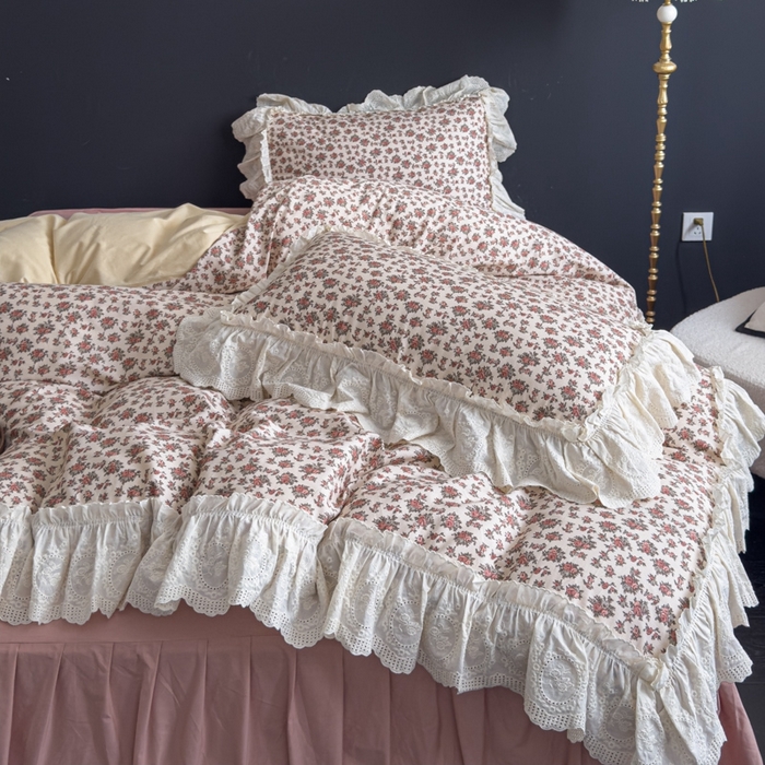 91家纺网 家纺一手货源 找家纺 狂想家 2025新款全棉纯棉法式复古风四件套 秋日风铃