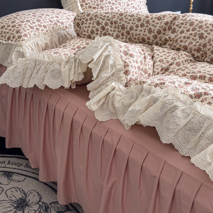 91家纺网 家纺一手货源 找家纺 狂想家 2025新款全棉纯棉法式复古风四件套 秋日风铃