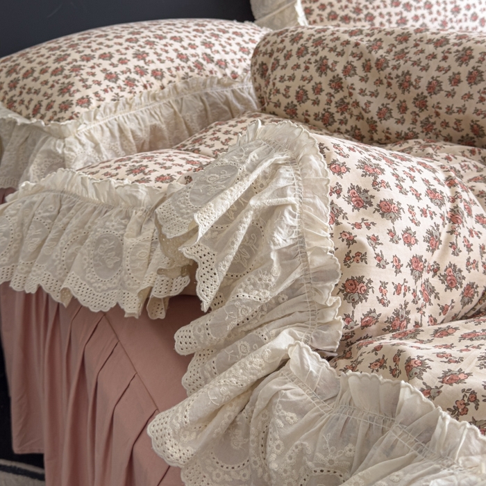 91家纺网 家纺一手货源 找家纺 狂想家 2025新款全棉纯棉法式复古风四件套 秋日风铃