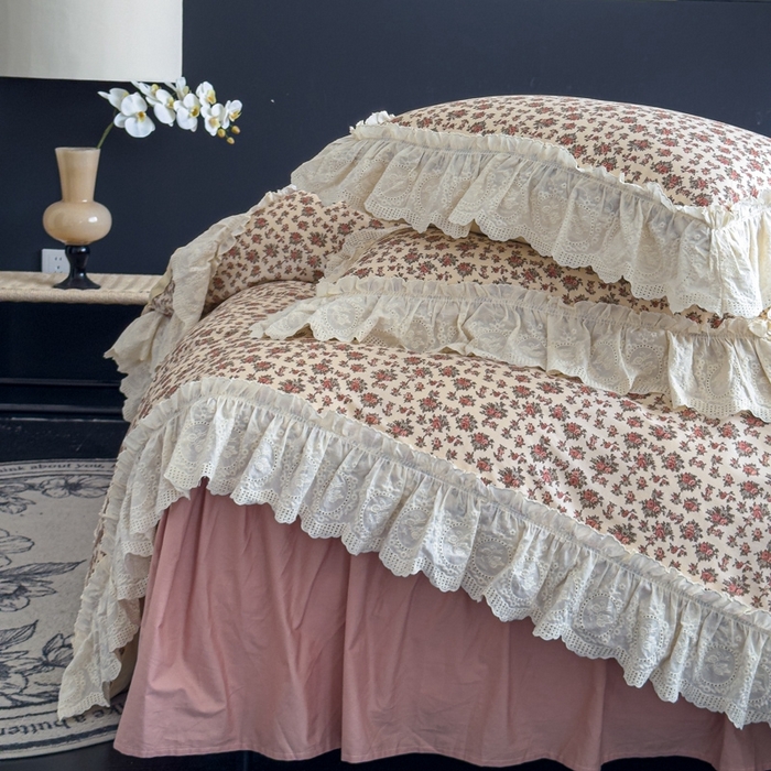 91家纺网 家纺一手货源 找家纺 狂想家 2025新款全棉纯棉法式复古风四件套 秋日风铃