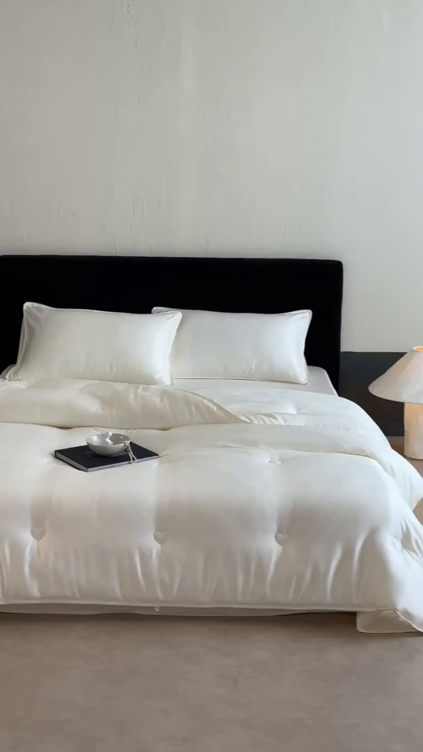 91家纺网 家纺一手货源 找家纺 一加一 2025新款锦瑟御丝提花蚕丝大豆中科抗菌被子被芯 柔眠逸梦