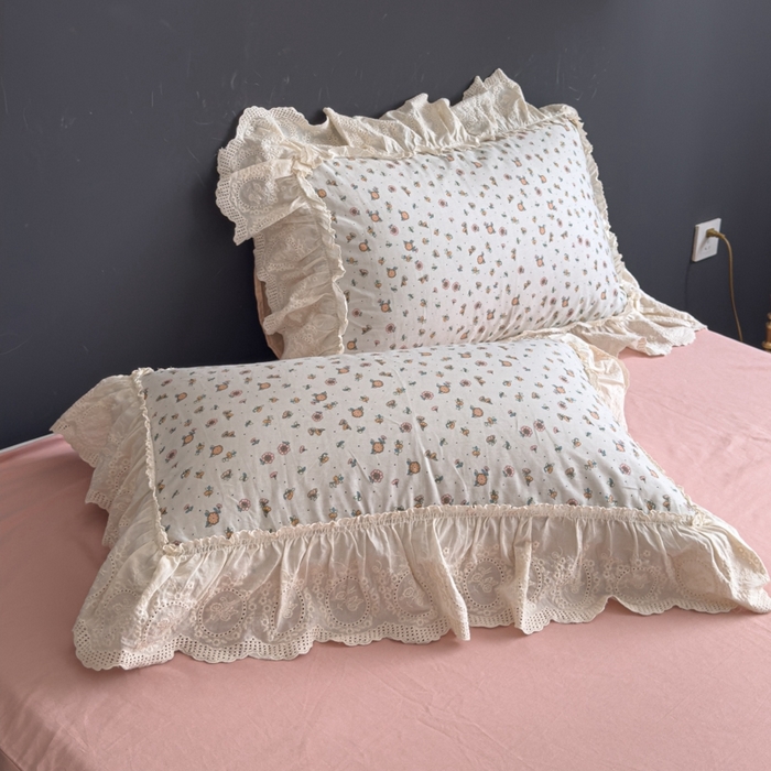 91家纺网 家纺一手货源 找家纺 狂想家 2025新款全棉纯棉法式复古风四件套 芋泥波波