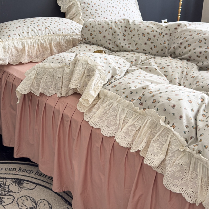 91家纺网 家纺一手货源 找家纺 狂想家 2025新款全棉纯棉法式复古风四件套 芋泥波波