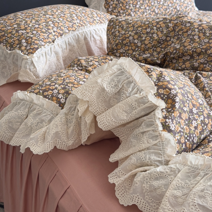 狂想家 2025新款全棉纯棉法式复古风四件套 遇见花海