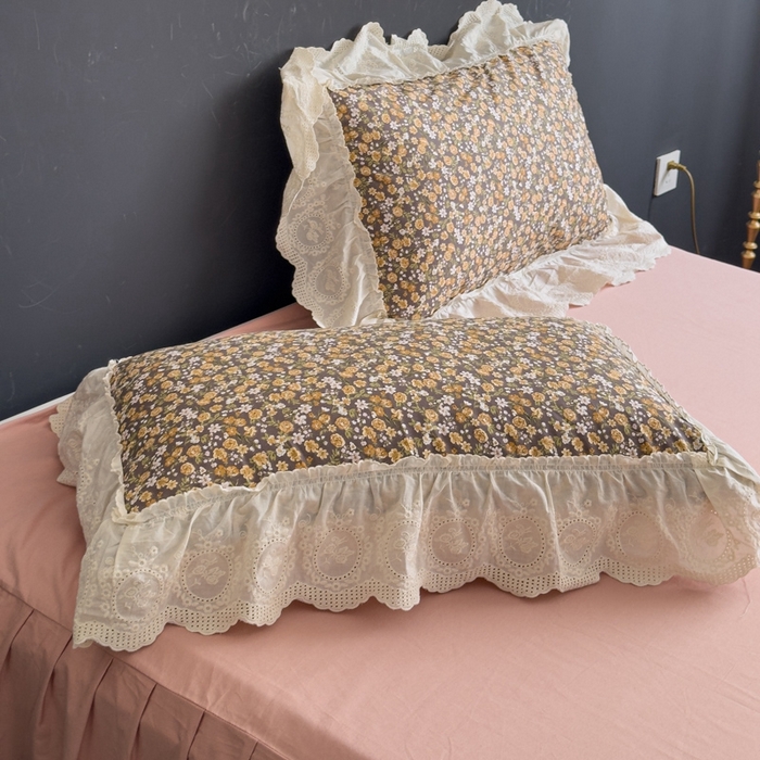 91家纺网 家纺一手货源 找家纺 狂想家 2025新款全棉纯棉法式复古风四件套 遇见花海