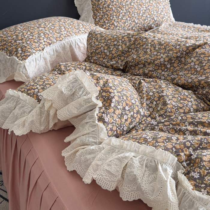 91家纺网 家纺一手货源 找家纺 狂想家 2025新款全棉纯棉法式复古风四件套 遇见花海