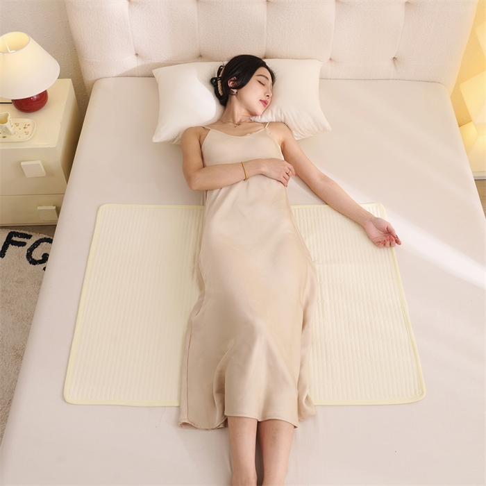 91家纺网 家纺一手货源 找家纺 （总）拾小柒 2025新款全棉色织水洗棉防水隔脏姨妈垫护理垫,鹅黄色,粉玉色,姜黄色,焦糖色,卡其色,牛仔蓝,浅蓝色,浅绿色,青灰色