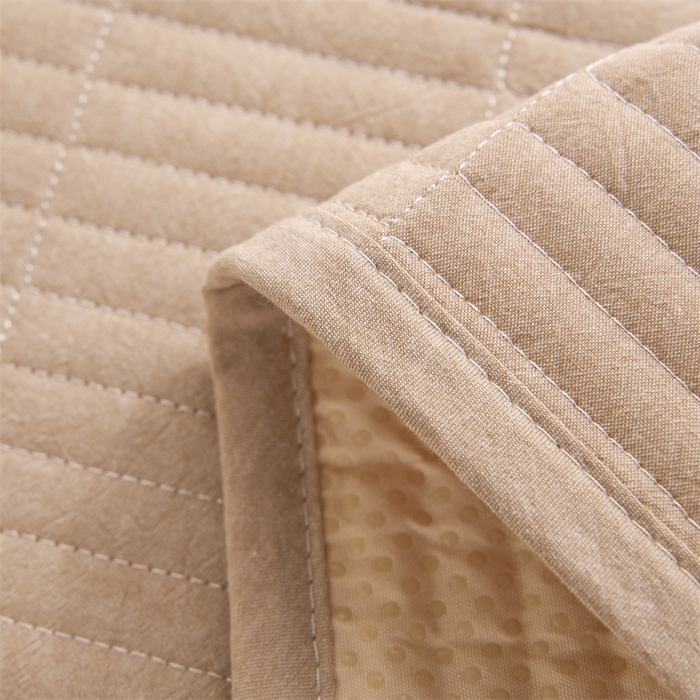 91家纺网 家纺一手货源 找家纺 拾小柒 2025新款全棉色织水洗棉防水隔脏姨妈垫护理垫 卡其色