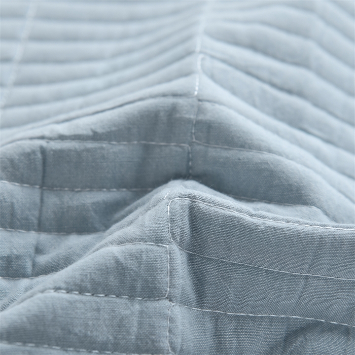 91家纺网 家纺一手货源 找家纺 拾小柒 2025新款全棉色织水洗棉防水隔脏姨妈垫护理垫 浅蓝色