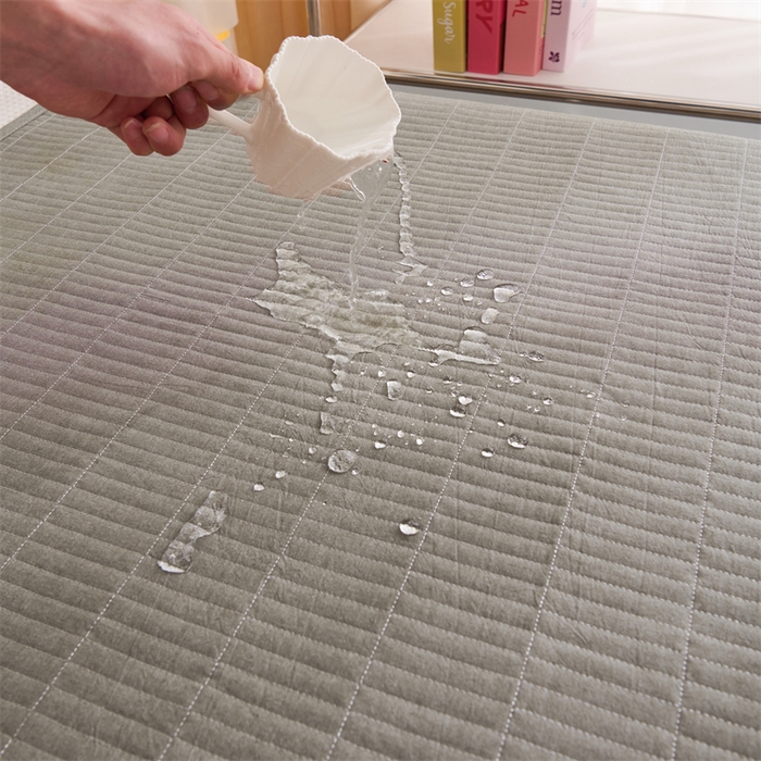 91家纺网 家纺一手货源 找家纺 拾小柒 2025新款全棉色织水洗棉防水隔脏姨妈垫护理垫 青灰色