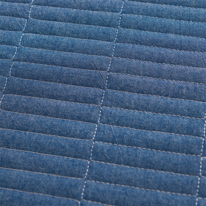 91家纺网 家纺一手货源 找家纺 拾小柒 2025新款全棉色织水洗棉防水隔脏姨妈垫护理垫 牛仔蓝