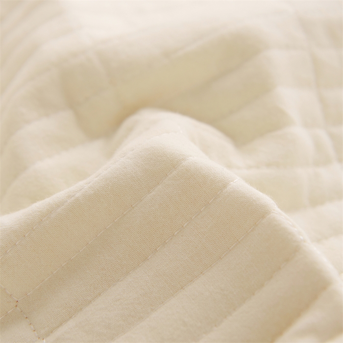 91家纺网 家纺一手货源 找家纺 拾小柒 2025新款全棉色织水洗棉防水隔脏姨妈垫护理垫 鹅黄色