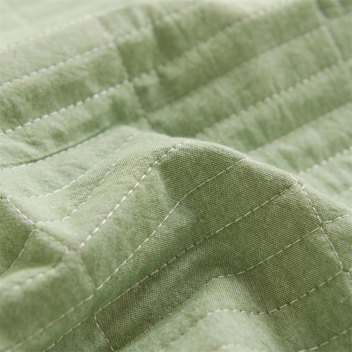 91家纺网 家纺一手货源 找家纺 拾小柒 2025新款全棉色织水洗棉防水隔脏姨妈垫护理垫 浅绿色