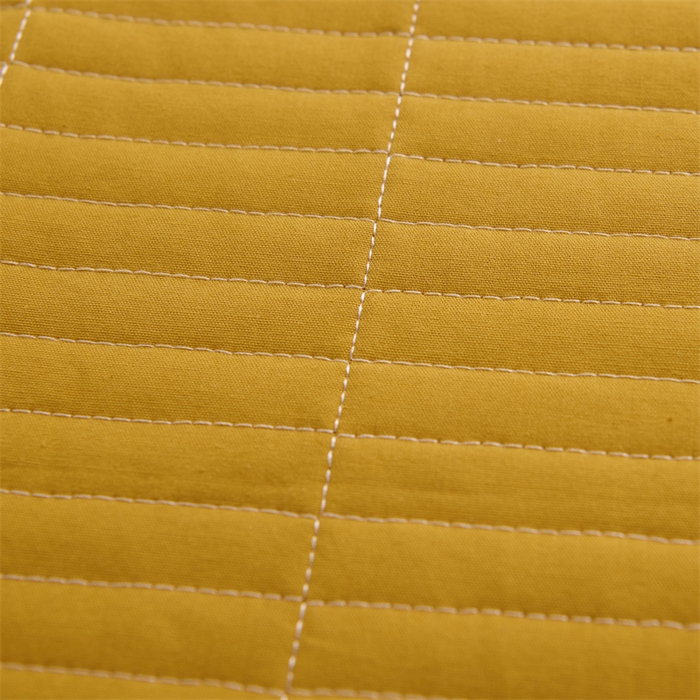 91家纺网 家纺一手货源 找家纺 拾小柒 2025新款全棉色织水洗棉防水隔脏姨妈垫护理垫 姜黄色