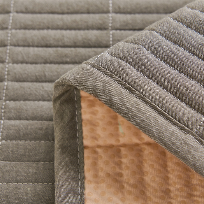 91家纺网 家纺一手货源 找家纺 拾小柒 2025新款全棉色织水洗棉防水隔脏姨妈垫护理垫 青灰色