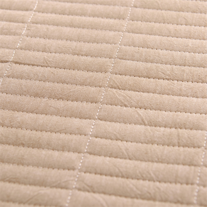 91家纺网 家纺一手货源 找家纺 拾小柒 2025新款全棉色织水洗棉防水隔脏姨妈垫护理垫 卡其色