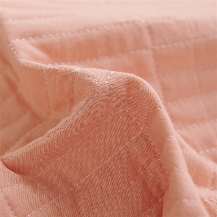91家纺网 家纺一手货源 找家纺 拾小柒 2025新款全棉色织水洗棉防水隔脏姨妈垫护理垫 粉玉色