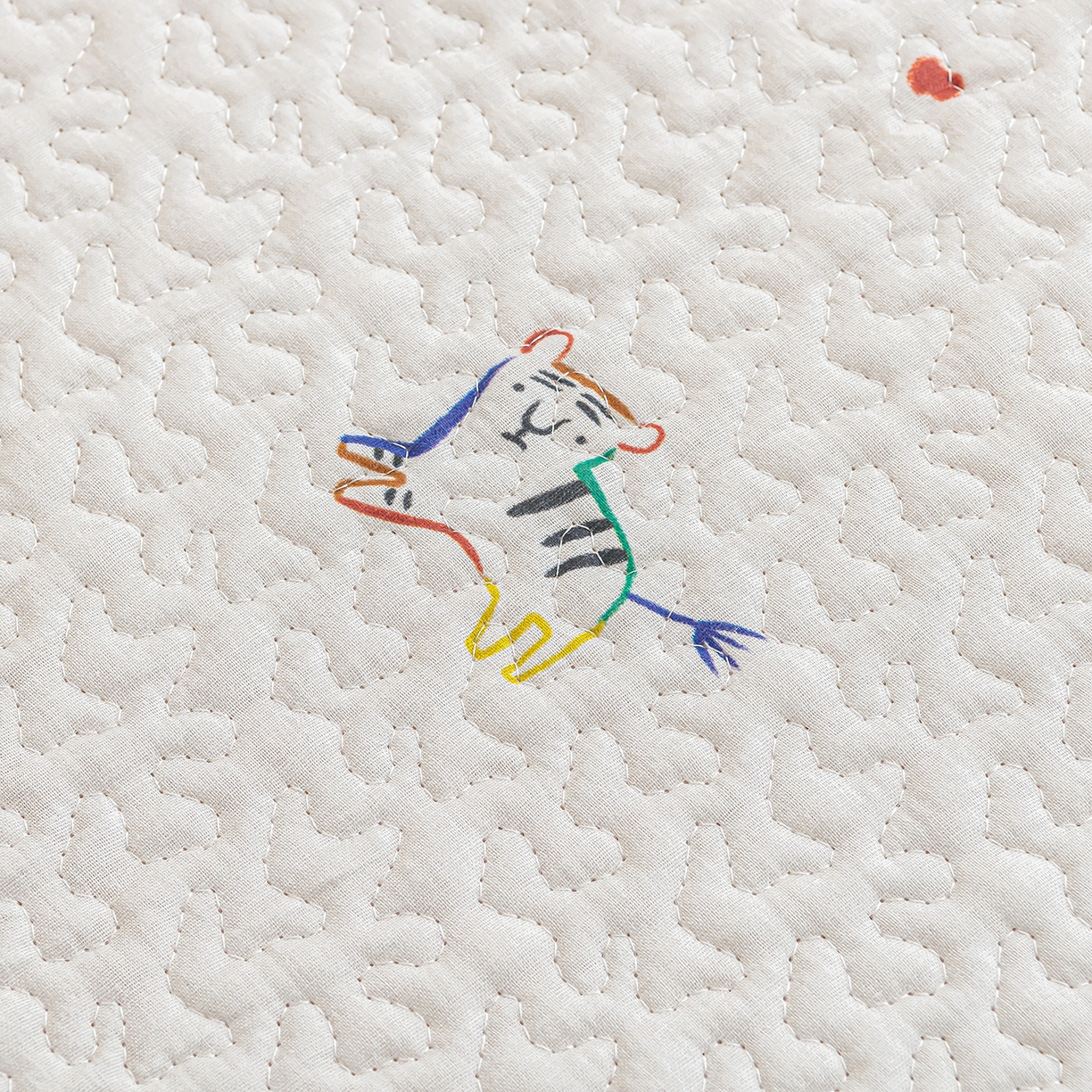 91家纺网 家纺一手货源 找家纺 拾小柒 2025年新款全棉双层纱床护垫纯棉防滑床盖床褥子软床垫 七彩童年