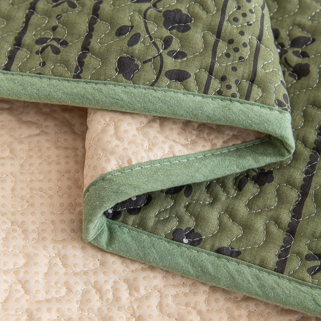 91家纺网 家纺一手货源 找家纺 拾小柒 2025年新款全棉双层纱床护垫纯棉防滑床盖床褥子软床垫 爱丽丝花园