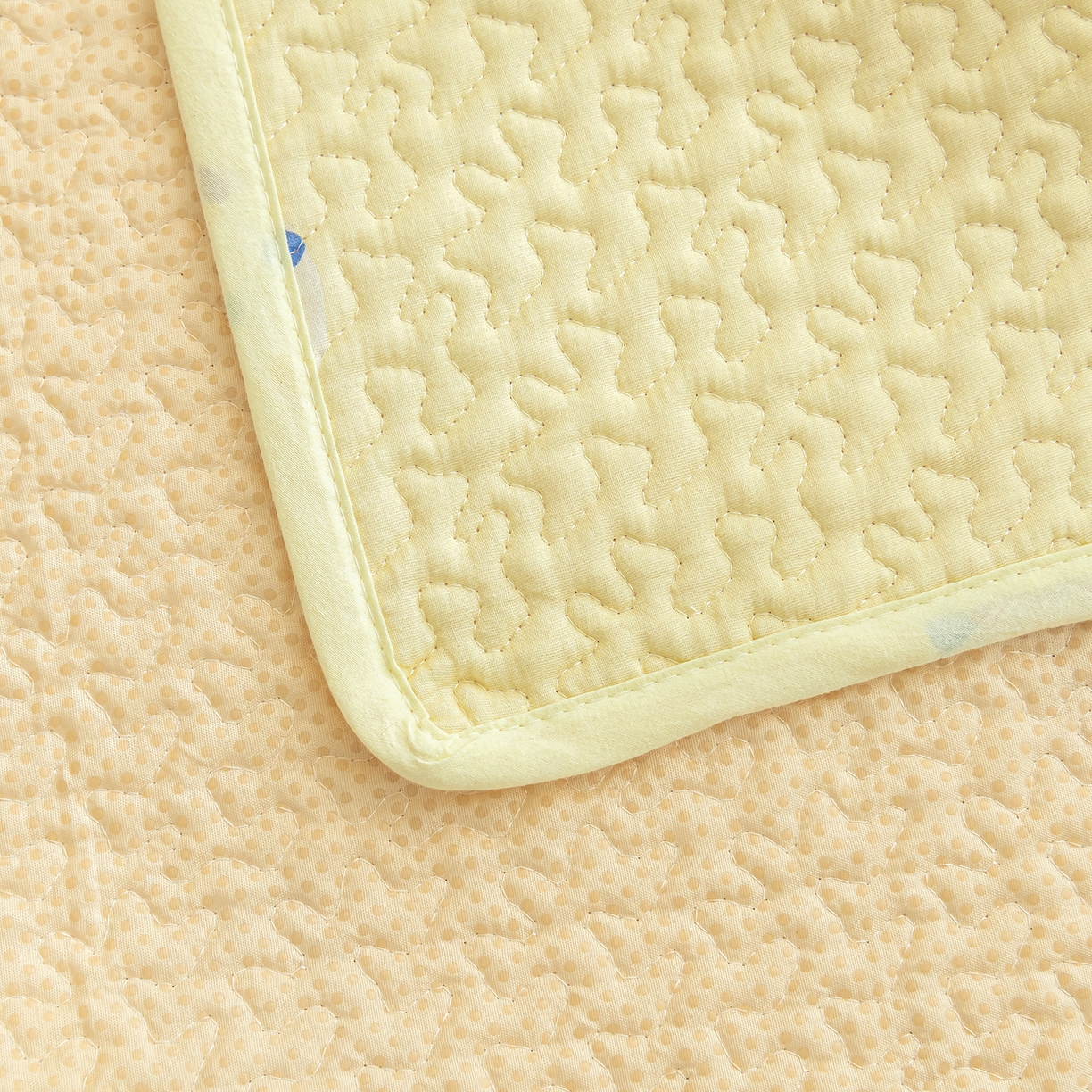 91家纺网 家纺一手货源 找家纺 拾小柒 2025年新款全棉双层纱床护垫纯棉防滑床盖床褥子软床垫 彩色杯黄