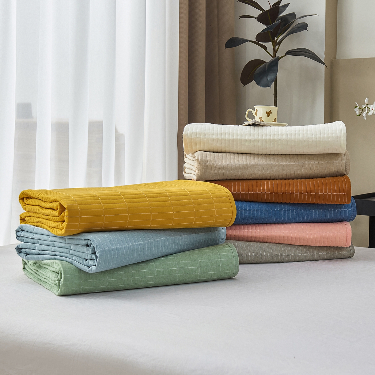 91家纺网 家纺一手货源 找家纺 拾小柒 2025新款A类全棉水洗棉床盖防水隔尿床护垫防滑隔脏姨妈垫 组合图